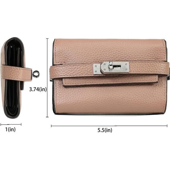 Women's Long Leather Wallet Button Wallet for Women Fashion Personality Clutch - Picture 5 of 5